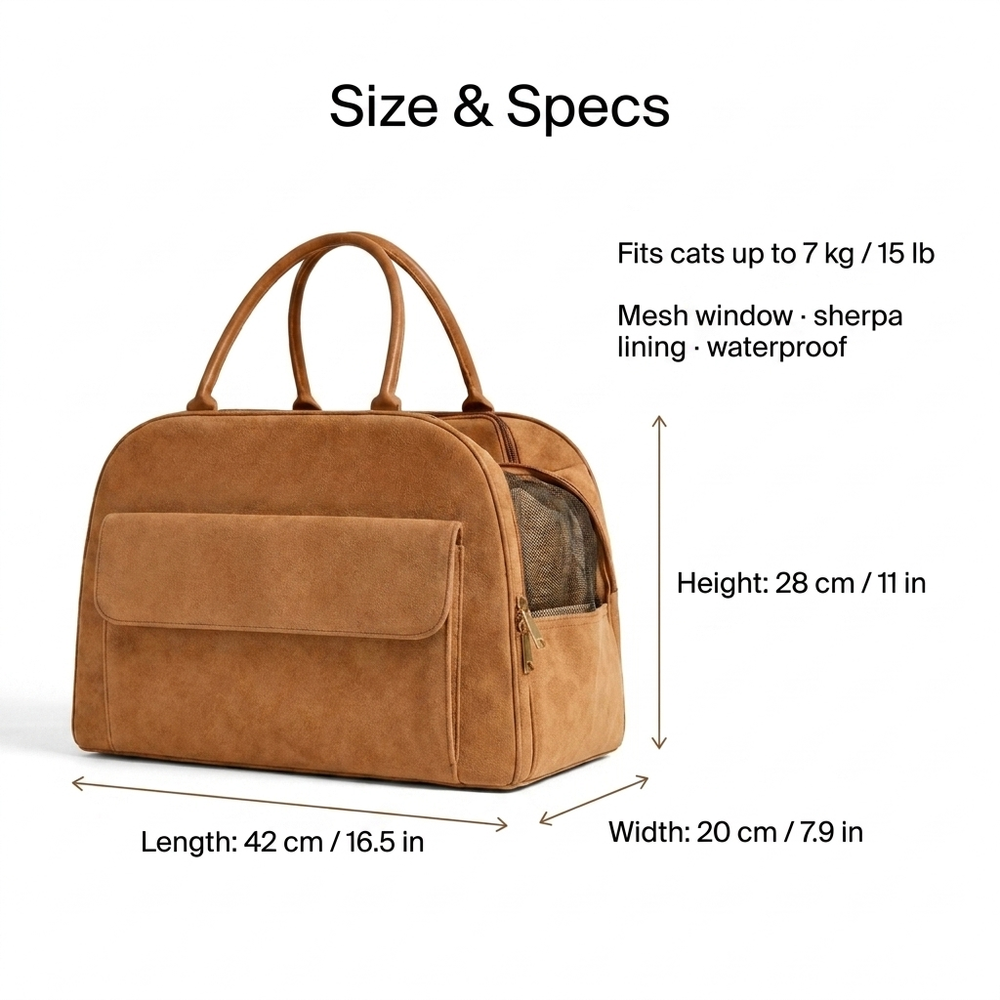 Marlowe Cat Carrier Tote — Size guide