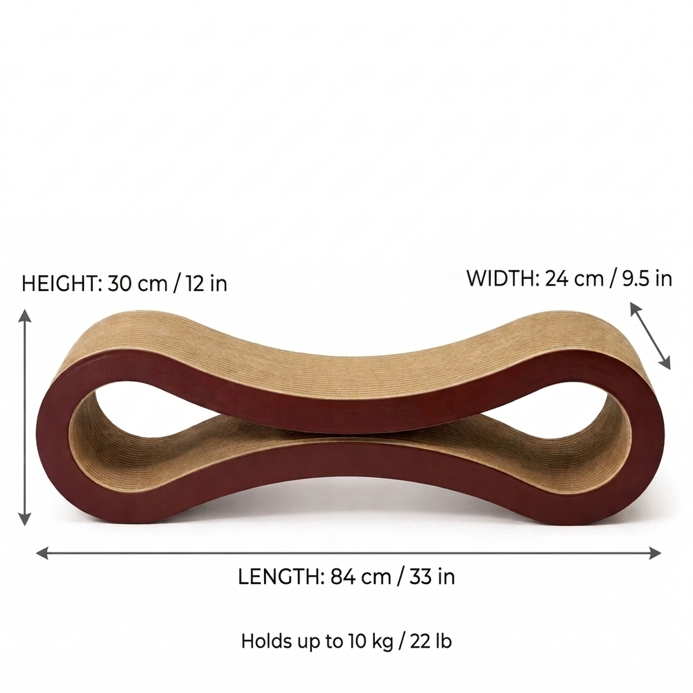 Wave Cat Scratcher Lounge — Size guide