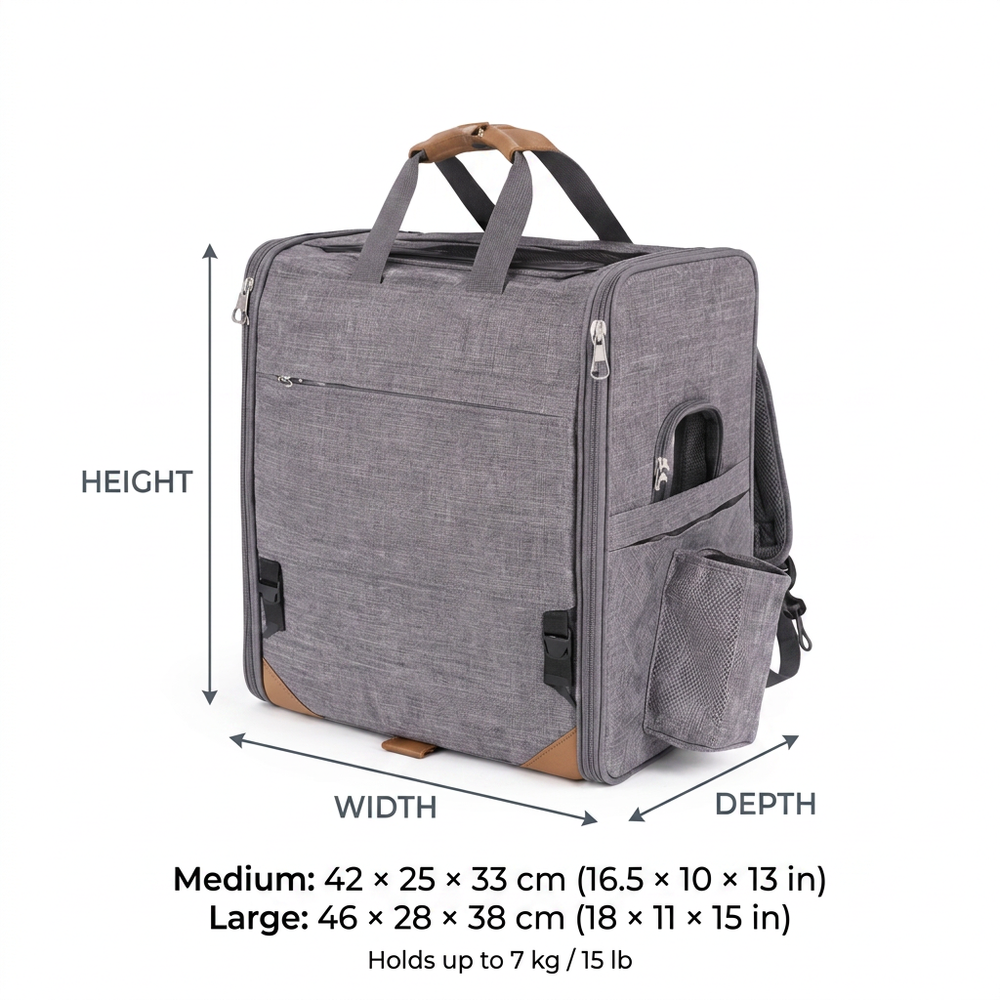 Nomad Cat Backpack Carrier — Size guide