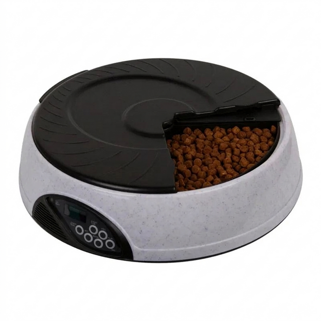 Tempo automatic cat feeder in grey