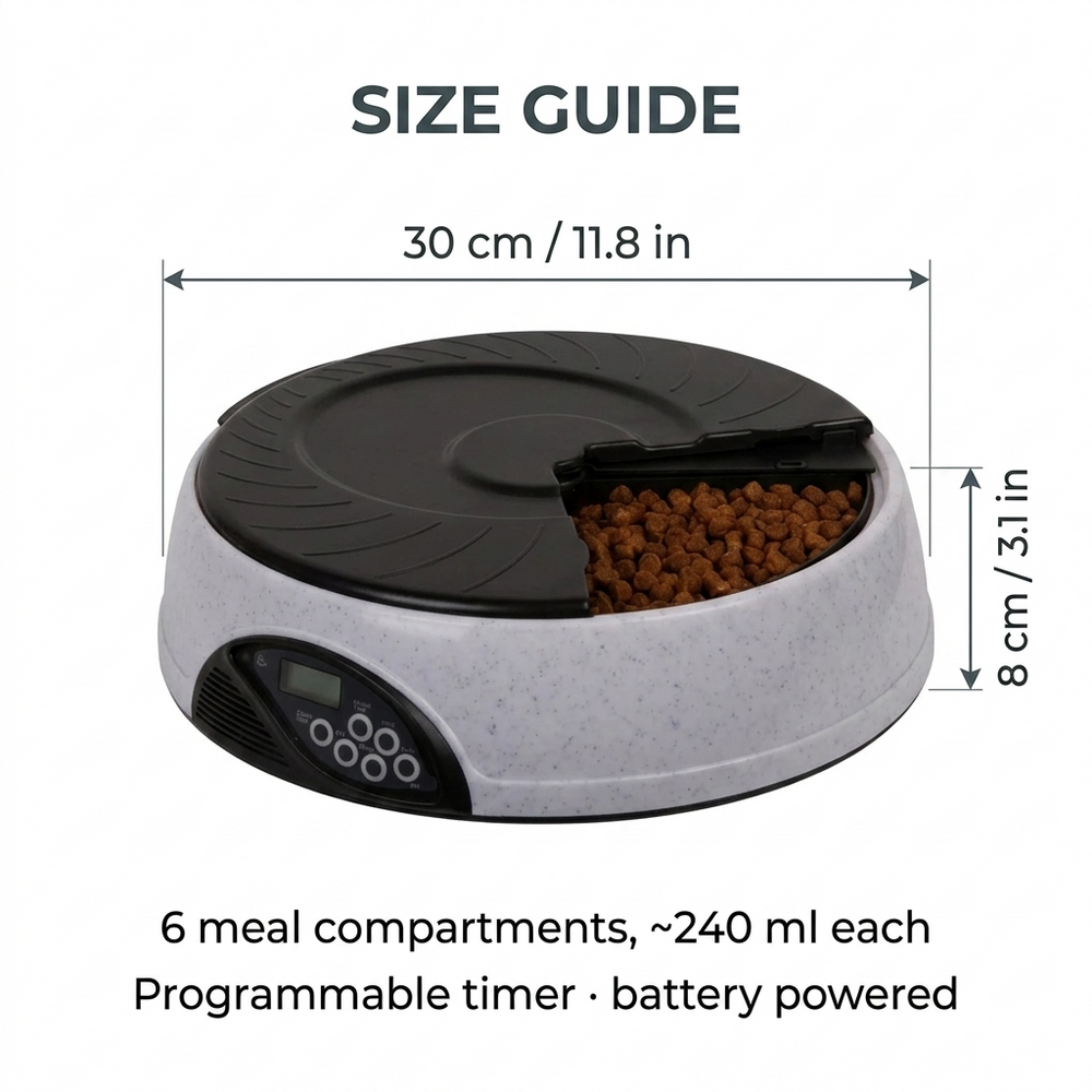 Tempo Automatic Cat Feeder — Size guide