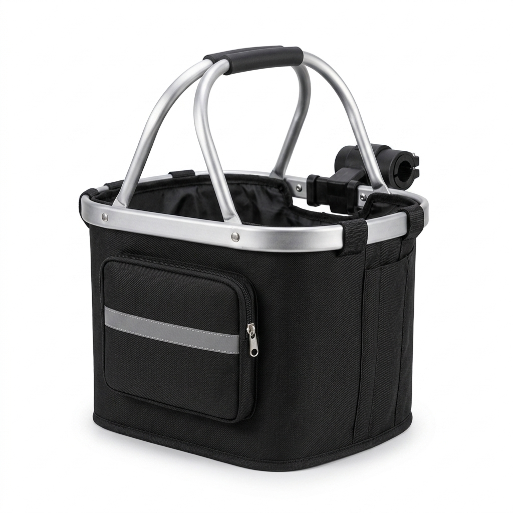 Scout black bicycle-handlebar cat basket carrier