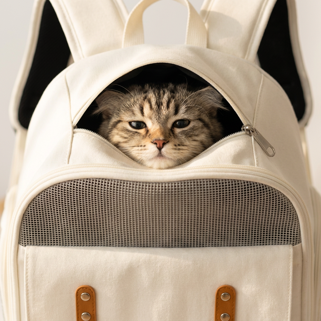 HER CALM TRAVEL COMPANION