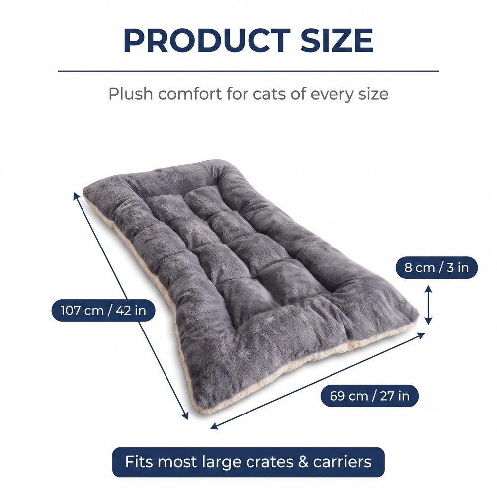 Plume Plush Cat Mat — Size guide