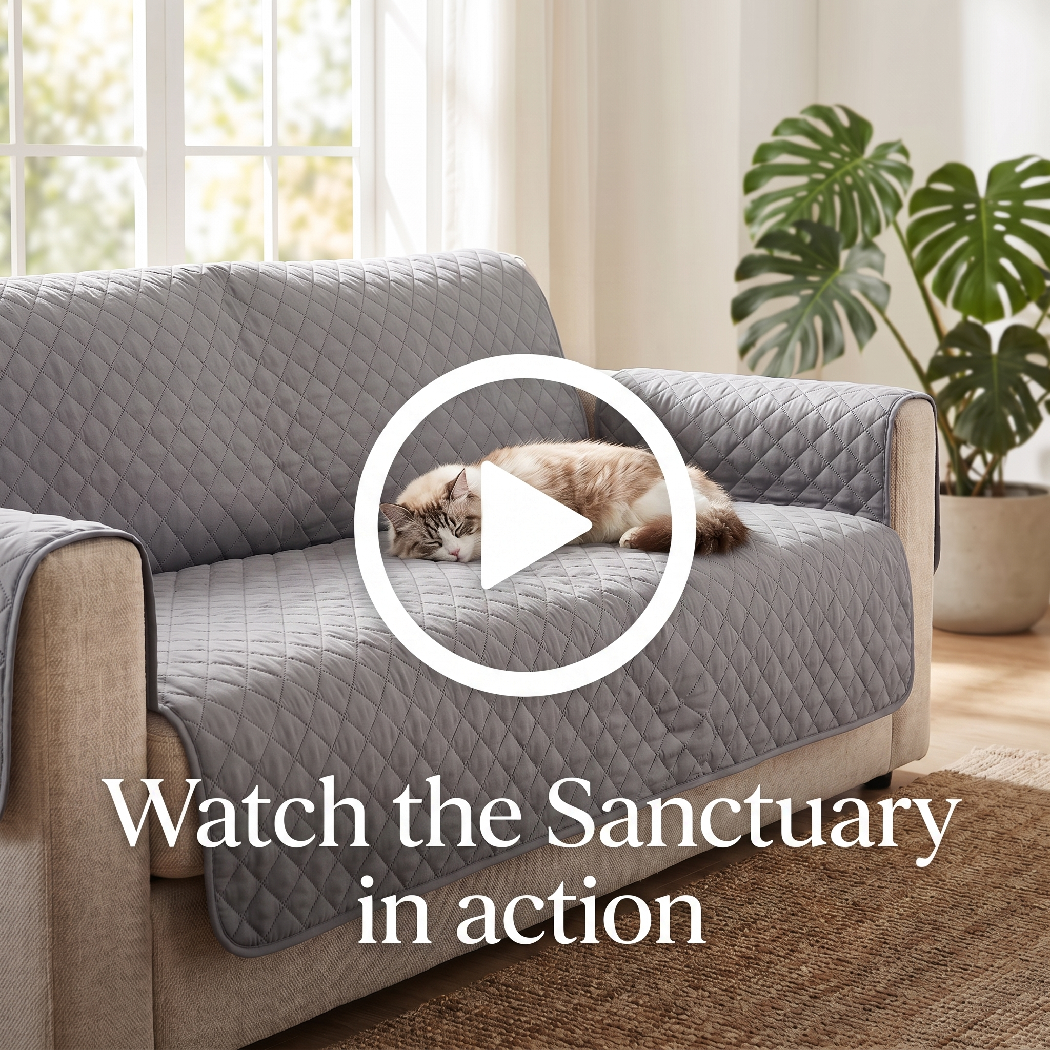 Watch the Purrela Sanctuary furniture protector in action
