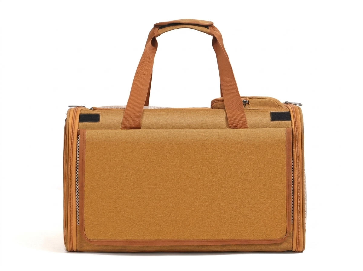 Purrela Sojourn brown soft-sided cat carrier tote hero