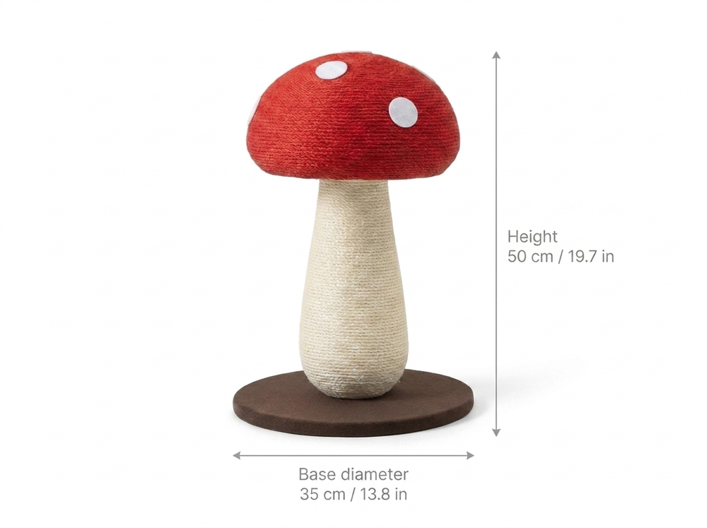 Toadstool Cat Scratcher — Size guide