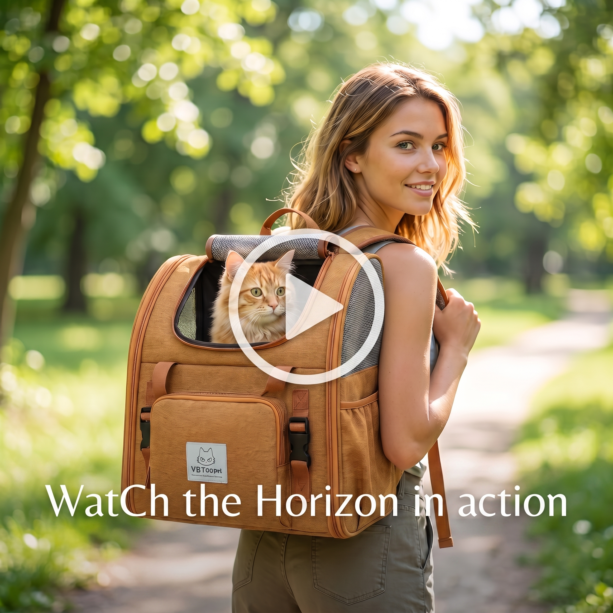 Watch the Horizon cat backpack carrier in action