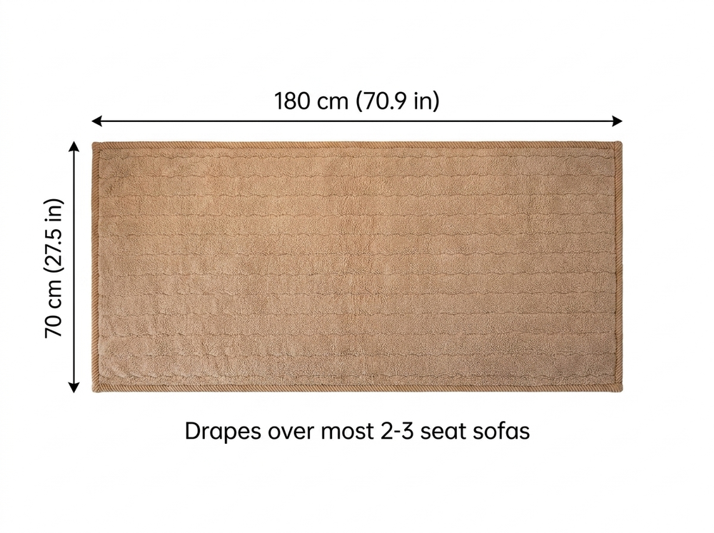 Dune Plush Sofa Cover — Size guide