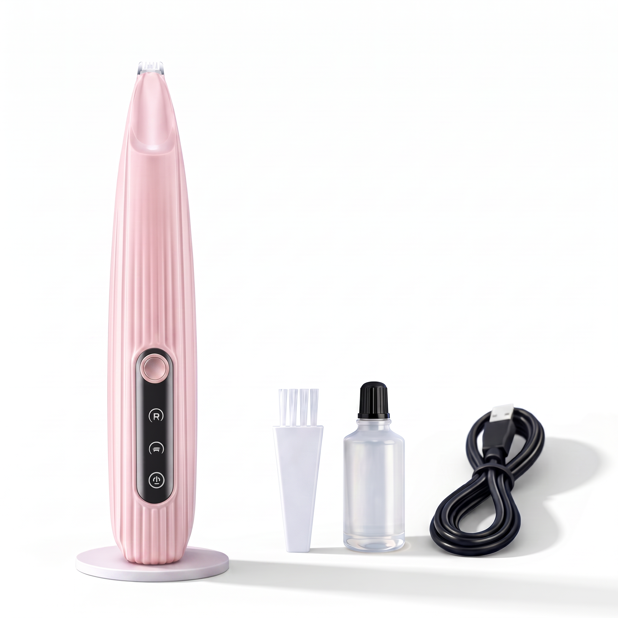 Glint Cat Paw & Face Trimmer Pink with LED and accessory kit