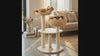 Cats lounging and playing on the Aspen wooden cat tree tower