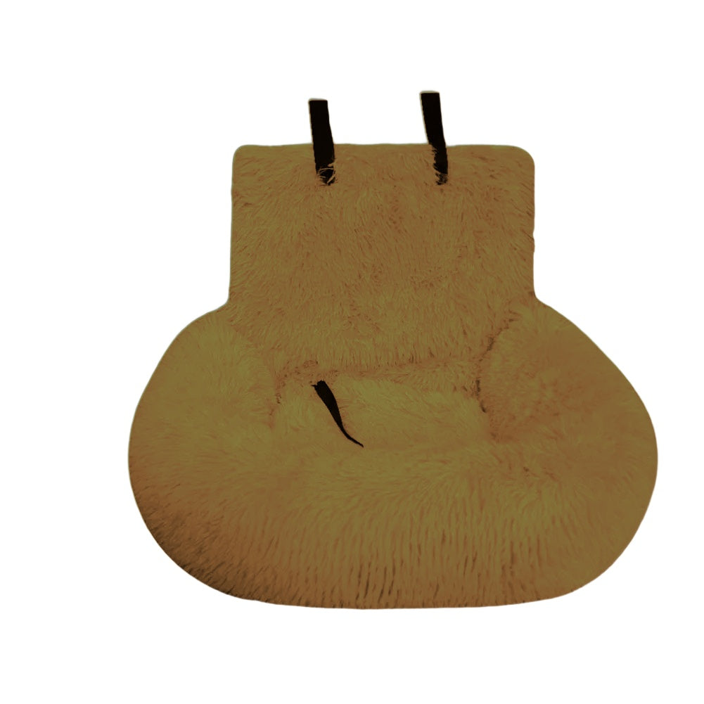 Rove plush cat car-seat bed in Coffee
